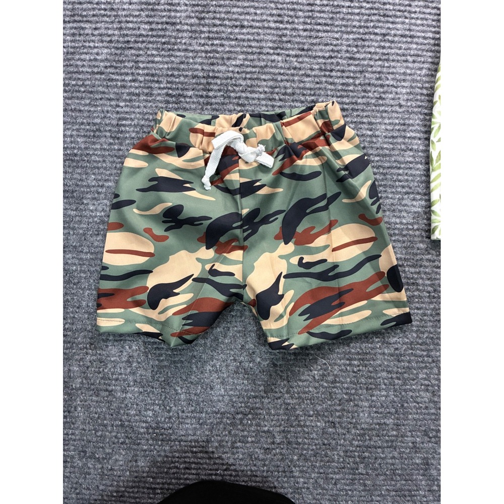 Toddler Boys Swim Trunks Shorts Lot 3 Pack Camo Fox Dinosaur 12-18M Swimwear - Picture 2 of 5